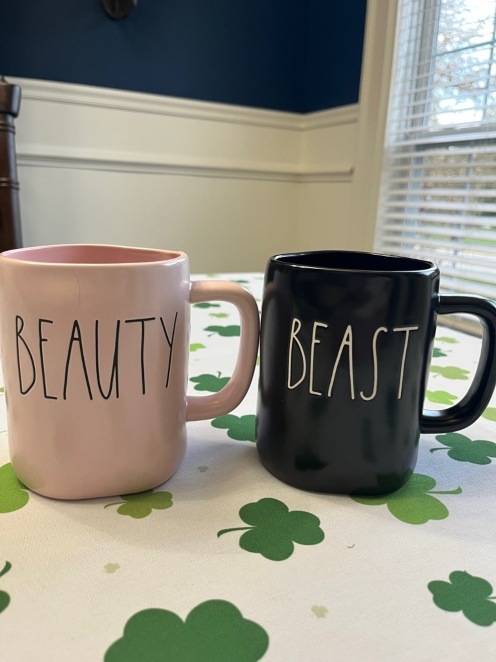 Rae Dunn Beauty and Beast Ceramic Mug Set ☕️ ☕️